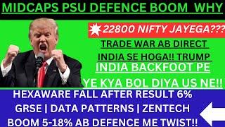 NIFTY 22800? US INDIA SE TRADE WARHEXAWARE SHARE NEWSDATA PATTERNS SHARE NEWSZEN TECH SHARE NEWS