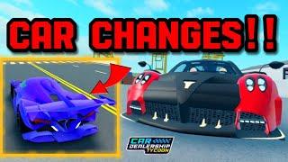 CAR CHANGES THAT YOU NEVER KNEW ABOUT IN Car dealership tycoon!! | Mird CDT