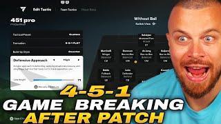 EA FC 25 AFTER PATCH GAME BREAKING PRO PLAYERS 4-5-1 FORMATION (BEST CUSTOM TACTICS & PLAYER ROLES)