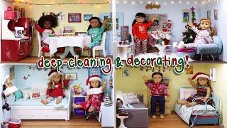 deep-cleaning my dollhouse & decorating for christmas!