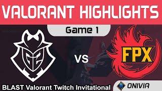 G2 vs FPX Highlights Game 1 Finals BLAST Invitational 2020 Playoffs G2 Esports vs FunPlus Phoenix