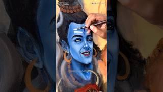 Lord Shiva Tilak   - Shiv Parivar  ~ #shorts #shivji #tilak #shivparivar #acrylic #painting