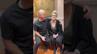 Lipedema patient and Dr. Wright discussing results of surgery