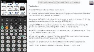 Casio fx-CG100 Classwiz Graphic Calculator - First Look