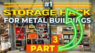 Maximizing Your Metal Building Wall Storage with EZStudRack Easy To See High Wall Storage!