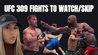 UFC 309 FIGHTS YOU SHOULD WATCH/SKIP AND MINI RECAP