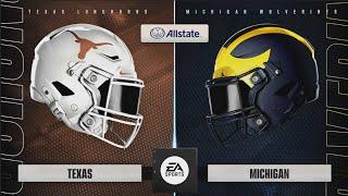 Texas DESTROYS Michigan || NCAA25 SIM w/ Updated Rosters & 15 min Quarters ||