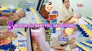 3 Months Old Baby Full Day Routine || Hamdan pure din kya karta he ️|| The Zara world