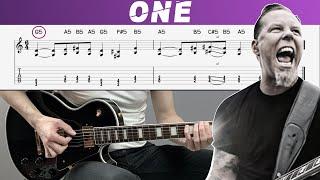 METALLICA - ONE (Guitar cover with TAB | Lesson)