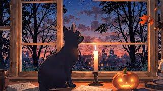 Waiting For Halloween  Lofi Cat With Halloween  Night Lofi To Calm Down And Relax