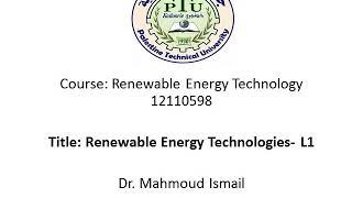 RET  Renewable Energy Technologies L1