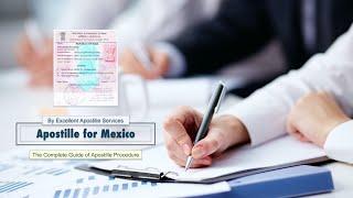 Certificate Apostille Procedure for Mexico in India.