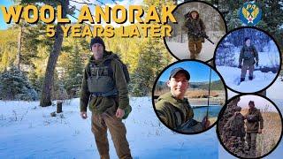 Lester river bushcraft wool anorak 5 year later