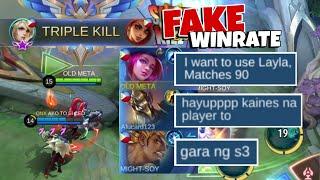 LAYLA FAKE WINRATE PRANK - 90 Matches, No Winrate? But TOP 2 PH LAYLA. | MLBB