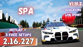 BMW M4 GT3 | SPA 2.16.2 | HOTLAP + FREE SETUP | ACC v1.10