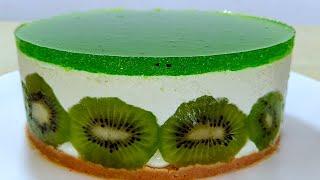 No Oven cheesecake recipe | How to make kiwi  cheesecake