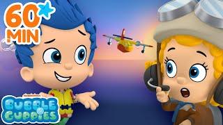 Learn About Trucks, Trains, Planes & More!  60 Minutes | Bubble Guppies