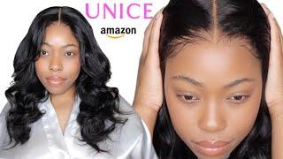 5X5 THIN HD LACE CLOSURE BODY WAVE WIG FROM AMAZON! PRE STYLED BEGINNER WIG | UNICE HAIR AMAZON