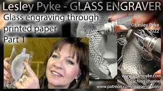 Glass engraving tutorial for beginners - carp fish - testing engraving paper (Part 1)