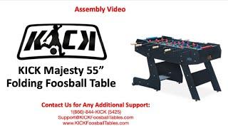 KICK Majesty 55"  Folding Foosball Table Assembly Video V2