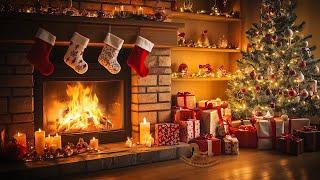 Cozy Christmas in a Winter Cabin: Snowfall, Fireplace Sounds, and Relaxing Piano