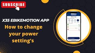 Ebikemotion x35 motor app how to adjust your power settings. #cycling #ebike