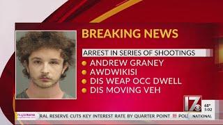 Man arrested and charged in shooting spree along I-40