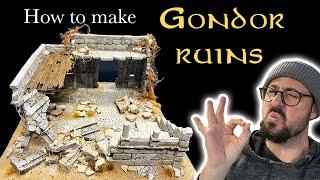 Super realistic Gondor ruins for MESBG ~ terrain tutorial