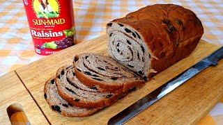 Homemade Cinnamon Swirl Raisin Bread