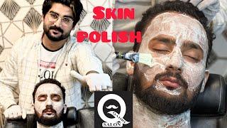 Skin polish bleach whitening skin polish tutorial step-by-step Goldmelist beautician Tanveer Naz￼