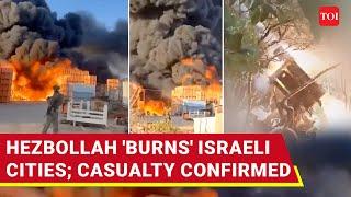 Israeli Killed In Hezbollah Attack As Cities 'Burn'; 150 Rockets Fired Within Hours | Watch