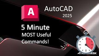 Top 5 MOST Useful Commands in AutoCAD!