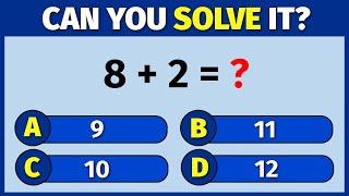 30 Fun Math Quiz for Kids | Addition, Subtraction, Multiplication & More! #Challenge 08