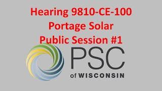 Hearing 9810-CE-100 Public Session #1