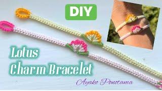 How to make a Lotus Charm Bracelet w/ 4 strings! #stepbystep #originaldesign #quickdiy #embroidery