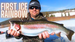 HOW TO CATCH: EARLY ICE FISHING RAINBOW and BROOK TROUT JAW JACKER