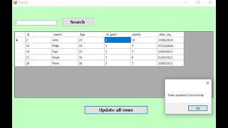 Visual basic. net: how to update all data from datagridview to ms access database at once in VB.net