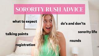 SORORITY RECRUITMENT ADVICE - from a senior in college (what to expect, do’s and don’ts, rounds)