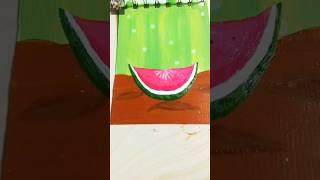 Water Melon Paintings‍ #watermelonpaintings #watermelon #acrylicpaintings #art #srizsan #trending