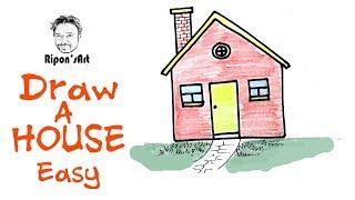 How to draw a house easy  |Ripon's art