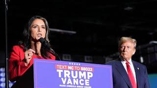 Former Democrat Tulsi Gabbard announces shift to Republican Party at Trump Rally