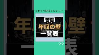 【苦悩】年収の壁一覧表#年収 #税金 #自民党 #お金 #お金の知識 #投資 #投資理財 #日本