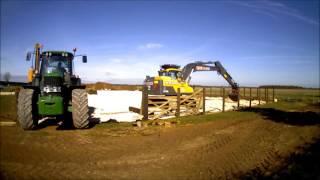 New Equestrian Horse Arena construction ( manege) built by Steve Hill of Geoff cooke Arenas