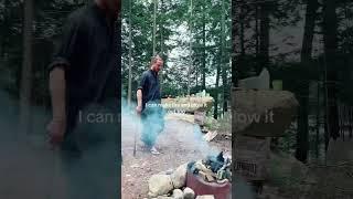 Matt the cook makes kalaijee (liver) and camping ️