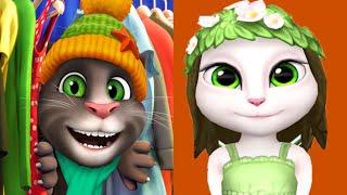 My Talking Tom vs My Talking Angela | Angela Dance vs Talking Tom Gameplay Level 74 vs 105 Ep3839