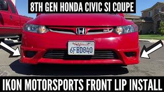 THINGS DIDN'T GO AS PLANNED... | Ikon Motorsports Front Lip Install on 8th Gen Honda Civic Si Coupe