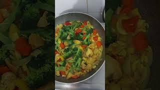 Simple Food ,Brocolli chicken meat yummy 351