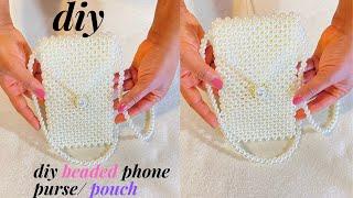 how to make a beaded bag / how to make a beaded phone pouch/diy beaded phone pouch/beaded phone case