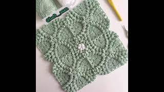 آموزش بافتنی. رومیزی طرح برجسته همراه با نقشه. قلاب بافی. Crochet