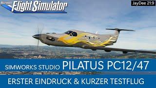 SWS Pilatus PC12/47 - Erster Eindruck & kurzer Testflug  MSFS 2020 Deutsch